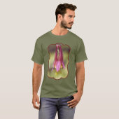 T-shirt Single Red Columbine Flower Art (Devant entier)