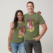 T-shirt Single Red Columbine Flower Art (Unisexe)