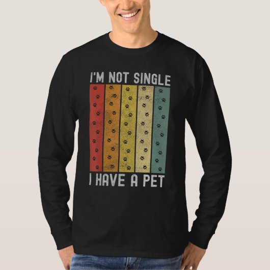 T-shirt Single Vintage Paws  Pet Owner Pet (Devant)