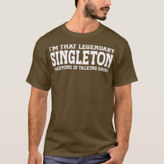 T-shirt Singleton Nom de famille Funny Team Famille Nom de