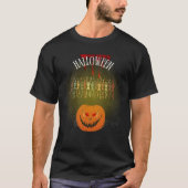 T-shirt Sinister Smiling Citrouille Halloween Design (Devant)