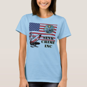 T-shirt Sink Crime Inc États-Unis Drapeau rébellion des ty