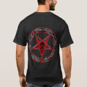 T-shirt SINNER avec noir et rouge Baphomt arrière (Dos)