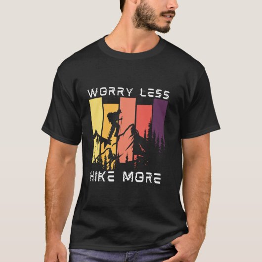 T-shirt S'inquiéter moins, randonner plus (Devant)