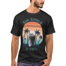 T-Shirt Sip, Smile, Sunshine – Graphisme Vibration