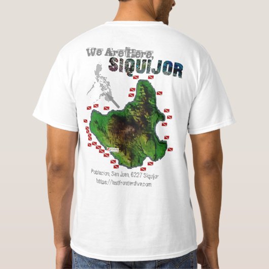 T-shirt Siquijor Map impressionnor Page Précédente Imprime (Dos)