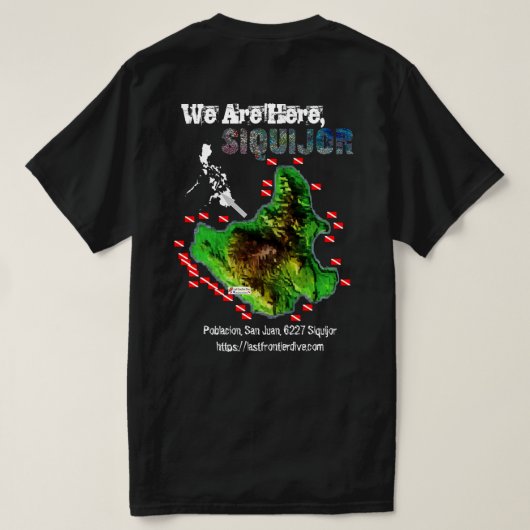 T-shirt Siquijor Map impressionnor Page Précédente Imprime (Design dos)