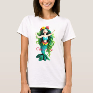 T-shirt Sirène à poil vert Thunder_Cove
