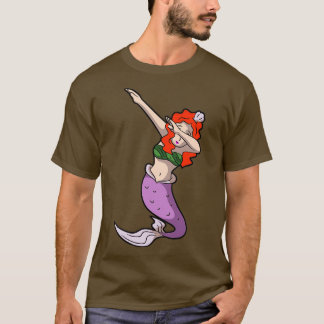 T-shirt sirène à tête rouge