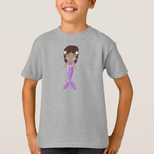 T-shirt Sirène Afro-Américaine, Mignonne Sirène, Queue