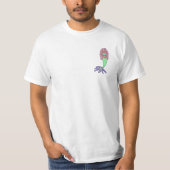 T-shirt sirène arc-en-ciel rose bleu pourpre vert noir bou (Devant)