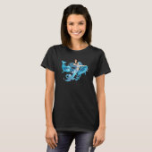 T-shirt Sirène Avec Dauphins (Devant entier)