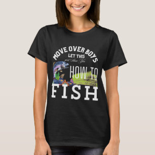 T-shirt Sirène avec une canne à pêche