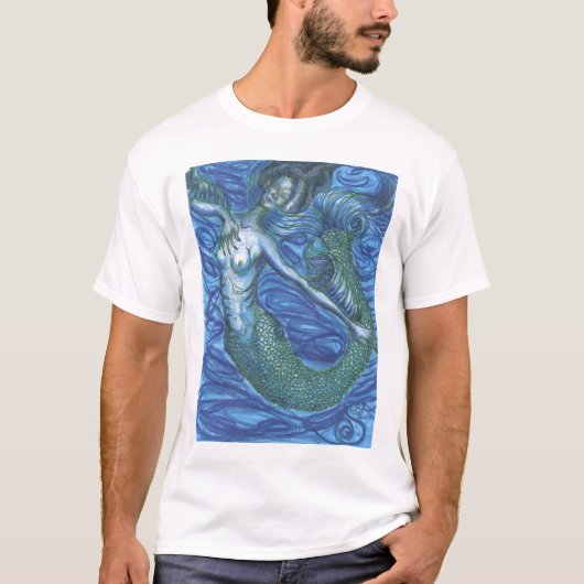 T-shirt sirène bleue (Devant)