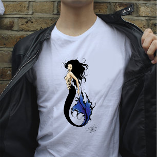 T-shirt Sirène bleue tribale