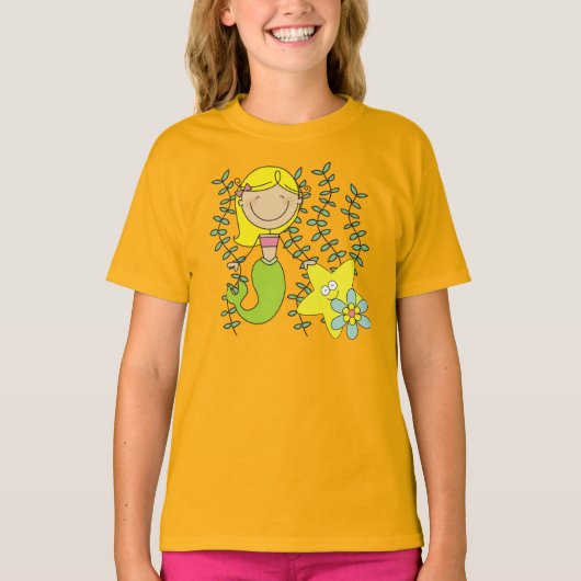 T-shirt Sirène blonde (Devant)