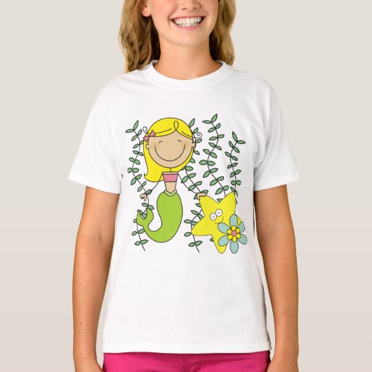 T-shirt Sirène blonde (Devant)