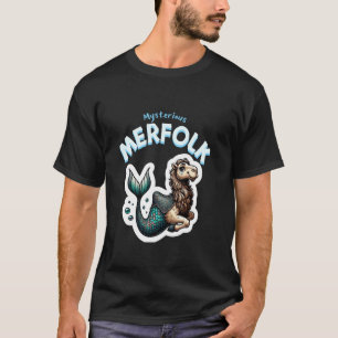 T-shirt Sirène Chameau Drôle de Mélange Océan et Désert