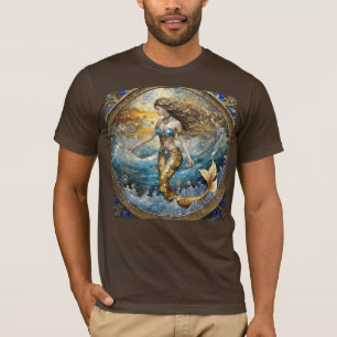 T-shirt Sirène dans les vagues de l'océan