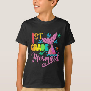T-shirt Sirène de 1re année rentre à l'école pour enseigne