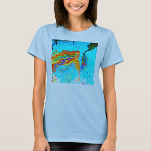 T-shirt sirène de cheveux d'arc-en-ciel