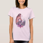 T-shirt Sirène de corail avec fleurs par Renee Lavoie Don<br><div class="desc">Extrait de mon oeuvre acrylique originale Coral mermaid. Copyright Renee L. Lavoie</div>