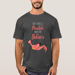 T-shirt Sirène de Flamant rose amusante et citation inspir