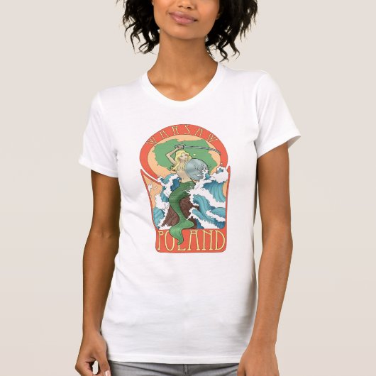 T-shirt Sirène de la Pologne Varsovie (Devant)