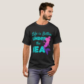 T-shirt Sirène de natation plongée (Devant entier)