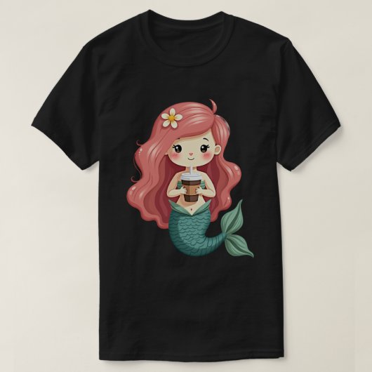 T-shirt Sirène du café (Design devant)