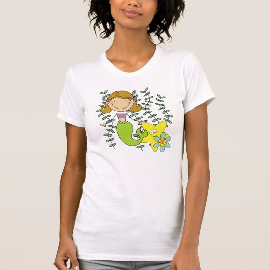 T-shirt Sirène d'une chevelure Brown (Devant)