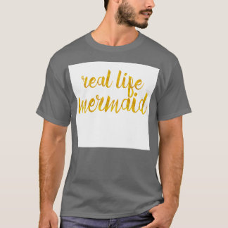 T-shirt Sirène en or