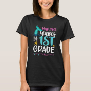 T-shirt Sirène Fabriquant Des Vagues En 1ère Année Filles