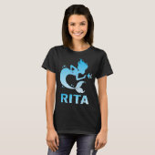 T-shirt Sirène heureuse - Nom Rita (Devant entier)