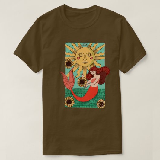 T-shirt Sirène Sun Tarot Card XIX (Design devant)