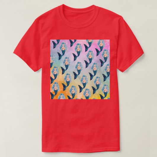 T-shirt Sirènes arc-en-ciel (Design devant)
