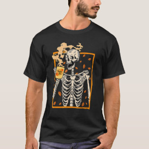 T-shirt Sirop de latte aux épices de citrouille squelette