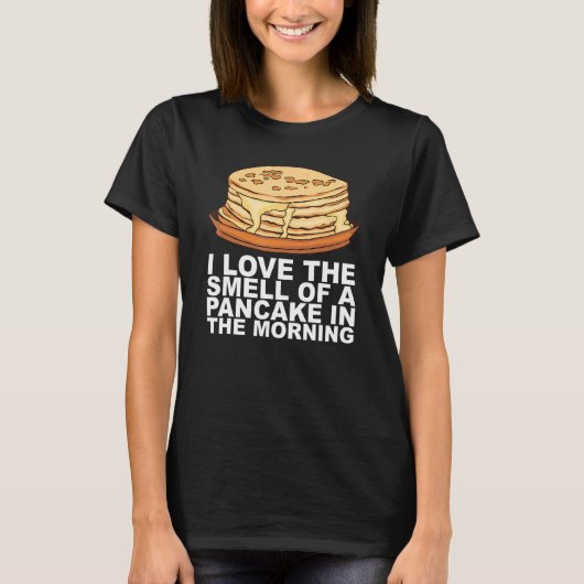 T-shirt Sirop D'Érable Pancake Petit Déjeuner Conception P (Devant)