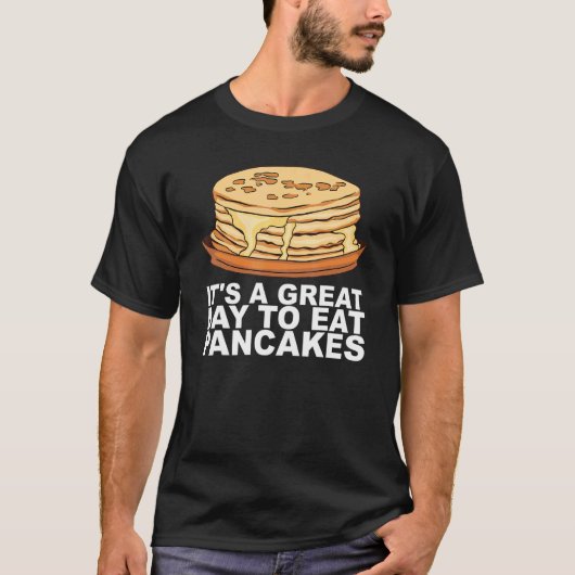 T-shirt Sirop D'Érable Pancake Petit Déjeuner Conception P (Devant)