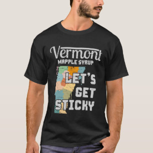 T-shirt Sirop souvenir Maple Map du Vermont