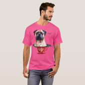 T-shirt Siroter Du Café Avec Une Boxe Faune (Devant entier)