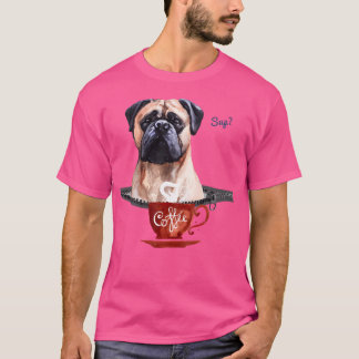T-shirt Siroter Du Café Avec Une Boxe Faune