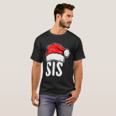 T-shirt Sis Christmas Père Noël Famille Correspondant Pyja (Devant entier)