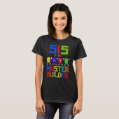 T-shirt Sis of the Master Builder Birthday Boy Girl Blocks (Devant entier)