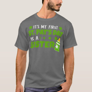 T-shirt Sister First Baby Reveal Saint Patricks