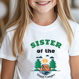 T-Shirt Sister Happy Camper Anniversaire Enfants