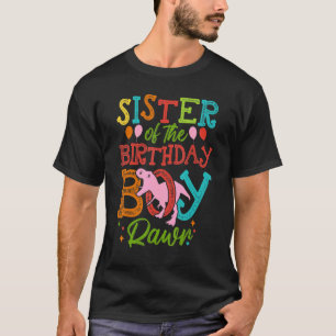 T-shirt Sister Of The Birthday Boy Rawr Rex Dinosaurs Gir