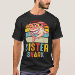 T-shirt Sister Shark Vintage Retro Shark Lover Mother's Da<br><div class="desc">Sister Shark Vintage Retro Shark Lover Mother's Day</div>