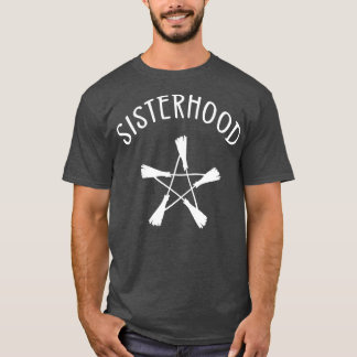 T-shirt Sisterhood Broomstick Pentagram Cheeky sorcière
