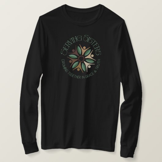 T-shirt SISTERS LOGO NOIR LONG SLEEVE (Design devant)